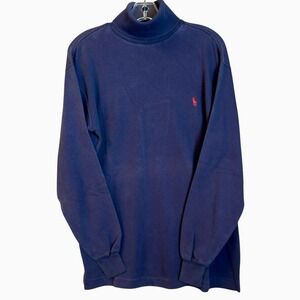 Vintage Polo Ralph Lauren Shirt Mens Size Small Navy Blue Turtleneck